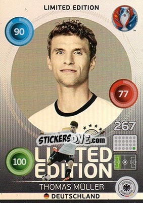 Sticker Thomas Müller - UEFA Euro France 2016. Adrenalyn XL n. XH-TM - Panini