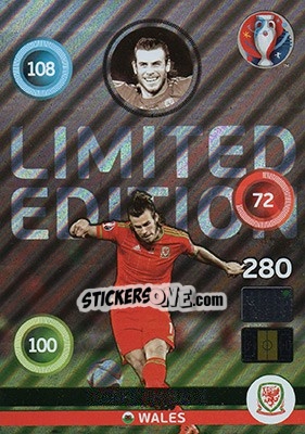 Cromo Gareth Bale - UEFA Euro France 2016. Adrenalyn XL - Panini