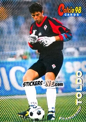 Sticker Francesco Toldo - Calcio Cards 1997-1998 n. 28 - Panini
