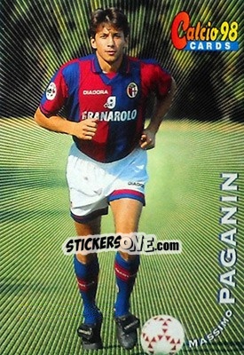Sticker Massimo Paganin - Calcio Cards 1997-1998 n. 62 - Panini