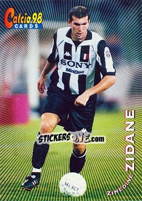 Sticker Zinedine Zidane - Calcio Cards 1997-1998 n. 64 - Panini