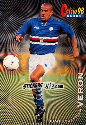 Sticker Juan Sebastian Veron - Calcio Cards 1997-1998 n. 86 - Panini