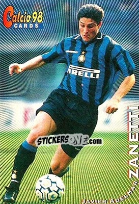 Sticker Javier Zanetti - Calcio Cards 1997-1998 - Panini