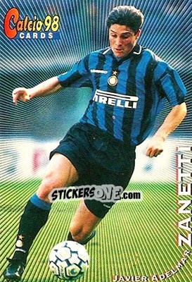 Sticker Javier Zanetti - Calcio Cards 1997-1998 n. 87 - Panini