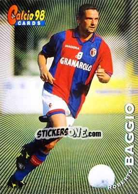 Sticker Roberto Baggio - Calcio Cards 1997-1998 n. 100 - Panini