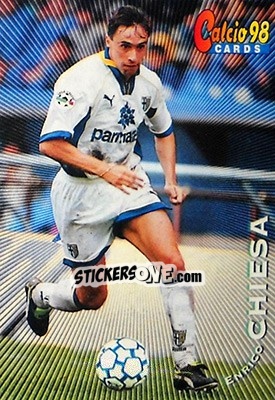 Sticker Enrico Chiesa - Calcio Cards 1997-1998 n. 114 - Panini