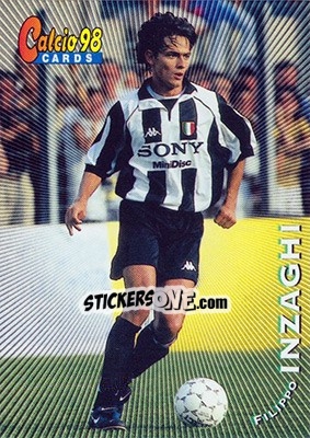 Sticker Filippo Inzaghi - Calcio Cards 1997-1998 n. 120 - Panini