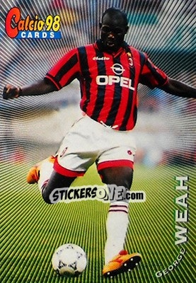 Sticker George Weah - Calcio Cards 1997-1998 n. 123 - Panini