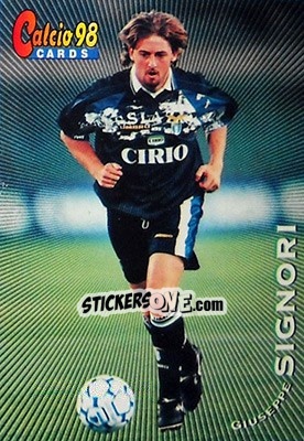 Sticker Giuseppe Signori - Calcio Cards 1997-1998 n. 124 - Panini