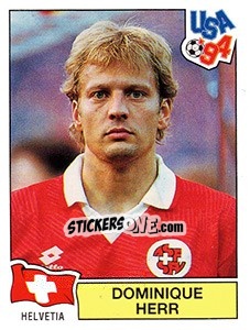 Sticker DOMINIQUE HERR - FIFA World Cup USA 1994 n. 38 - Panini