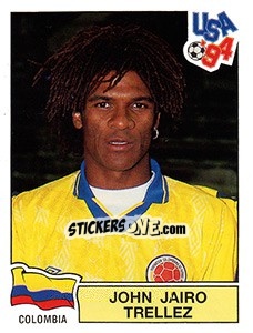 Sticker JOHN JAIRO TRELLEZ - FIFA World Cup USA 1994 n. 71 - Panini