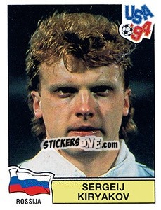 Sticker SERGEI KIRYAKOV - FIFA World Cup USA 1994 n. 123 - Panini