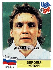 Sticker SERGEIJ YURAN - FIFA World Cup USA 1994 - Panini