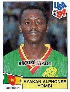 Sticker AYAKAN ALPHONSE YOMBI - FIFA World Cup USA 1994 n. 133 - Panini
