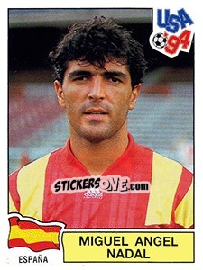 Sticker MIGUEL ANGEL NADAL - FIFA World Cup USA 1994 - Panini
