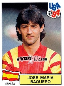 Sticker JOSE MARIA BAQUERO - FIFA World Cup USA 1994 n. 196 - Panini