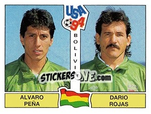 Cromo ALVARO PENA / DARIO ROJAS - FIFA World Cup USA 1994 - Panini