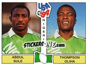 Sticker ABDUL SULE / THOMPSON OLIHA - FIFA World Cup USA 1994 n. 239 - Panini