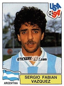 Sticker SERGIO FABIAN VAZQUEZ - FIFA World Cup USA 1994 n. 247 - Panini