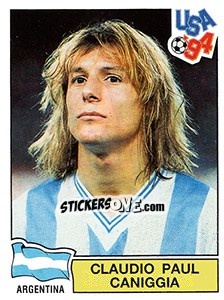 Sticker CLAUDIO PAUL CANIGGIA - FIFA World Cup USA 1994 n. 261 - Panini