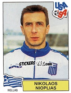 Sticker NIKOLAOS NIOPLIAS - FIFA World Cup USA 1994 n. 273 - Panini