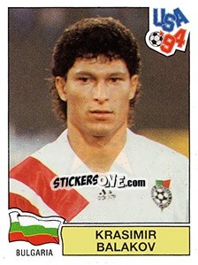 Sticker KRASIMIR BALAKOV - FIFA World Cup USA 1994 n. 292 - Panini
