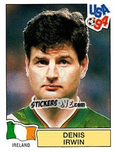 Sticker DENIS IRWIN - FIFA World Cup USA 1994 - Panini