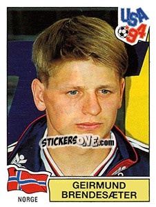 Sticker GEIRMUND BRENDESAETER - FIFA World Cup USA 1994 - Panini