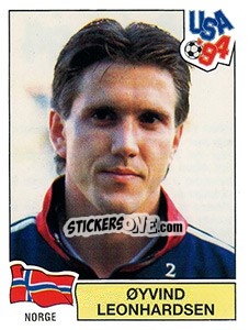 Sticker OYVIND LEONHARDSEN - FIFA World Cup USA 1994 - Panini
