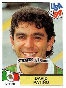 Sticker DAVID PATINO - FIFA World Cup USA 1994 - Panini