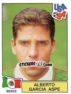 Sticker Alberto Garcia Aspe - FIFA World Cup USA 1994 n. 368 - Panini