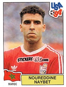 Sticker NOUREDDINE NAYBET - FIFA World Cup USA 1994 n. 399 - Panini