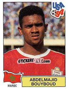 Sticker ABDELMAJID BOUYBOUD - FIFA World Cup USA 1994 n. 411 - Panini