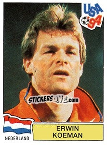 Sticker ERWIN KOEMAN - FIFA World Cup USA 1994 n. 423 - Panini