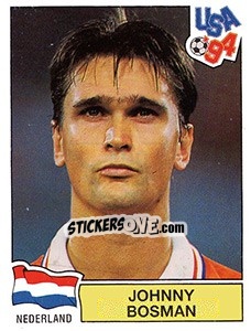 Sticker Johnny Bosman - FIFA World Cup USA 1994 - Panini