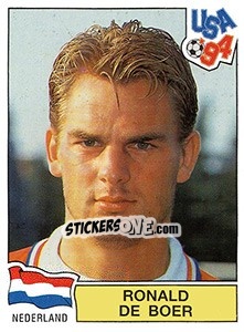 Sticker RONALD DE BOER - FIFA World Cup USA 1994 - Panini