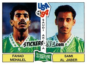 Sticker FAHAD MEHALEL / SAMI AL JABER - FIFA World Cup USA 1994 - Panini