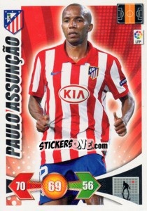 Sticker Paulo Assuncao - Liga BBVA 2009-2010. Adrenalyn XL n. 45 - Panini