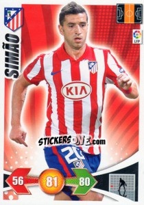 Sticker Simao - Liga BBVA 2009-2010. Adrenalyn XL n. 49 - Panini