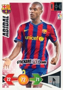 Sticker Abidal - Liga BBVA 2009-2010. Adrenalyn XL n. 62 - Panini