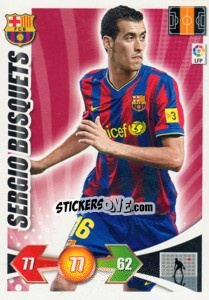 Sticker Sergio Busquets - Liga BBVA 2009-2010. Adrenalyn XL n. 63 - Panini