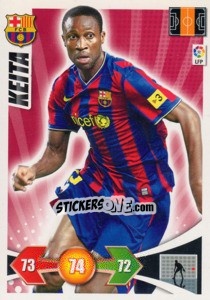 Sticker Seydou Keita - Liga BBVA 2009-2010. Adrenalyn XL n. 64 - Panini