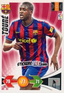 Sticker Yaya Toure - Liga BBVA 2009-2010. Adrenalyn XL n. 65 - Panini