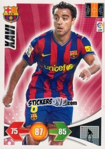 Sticker Xavi - Liga BBVA 2009-2010. Adrenalyn XL n. 67 - Panini