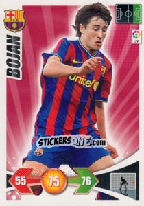 Sticker Bojan Krkic - Liga BBVA 2009-2010. Adrenalyn XL n. 70 - Panini
