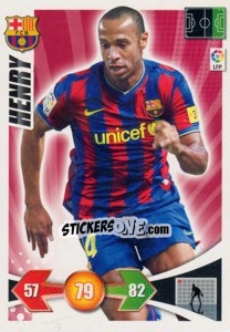 Sticker Thierry Henry - Liga BBVA 2009-2010. Adrenalyn XL n. 72 - Panini