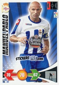 Sticker Manuel Pablo - Liga BBVA 2009-2010. Adrenalyn XL n. 75 - Panini