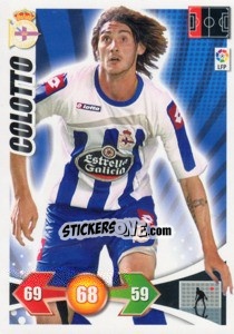 Sticker Colotto - Liga BBVA 2009-2010. Adrenalyn XL n. 76 - Panini