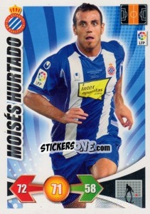 Sticker Moises Hurtado - Liga BBVA 2009-2010. Adrenalyn XL n. 98 - Panini