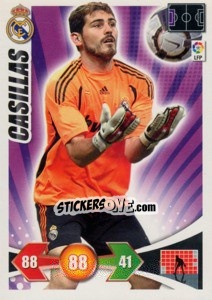 Sticker Casillas - Liga BBVA 2009-2010. Adrenalyn XL n. 127 - Panini